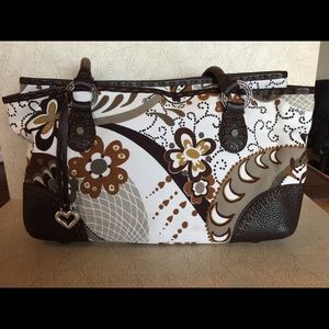 Brighton cloth and leather purse